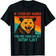 thumbnail image 1 of If I Ever Get Rabies You're High On My Bitin' List Opossum T-Shirt 1, 1 of 6