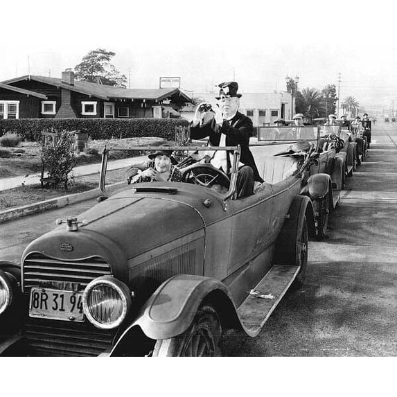 If I Had A Million 1932 W.C. Fields in his car other cars behind him 8x10 photo