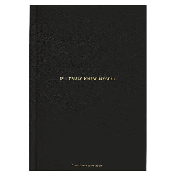 "If I Knew Myself " Journal Leather Hardcover Mindfulness Notebook, Premium Faux Leather Hardcover, Self-Reflection Notebook for Self-Awareness, Healing & Personal Growth