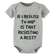 thumbnail image 1 of If I Refuse To Nap Is That Resisting A Rest Newborn Hospital Outfit Short Sleeve Baby Boy Going Home Outfit Newborn White Bab, 1 of 2