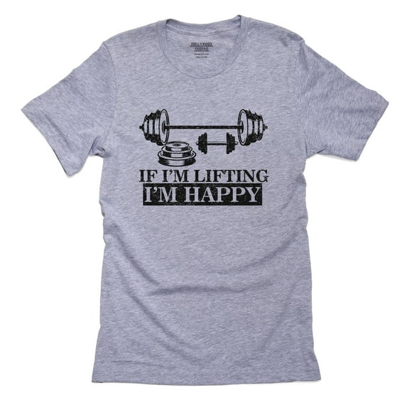 If I'm Lifting I'm Happy Exercise Workout Men's Grey T-Shirt