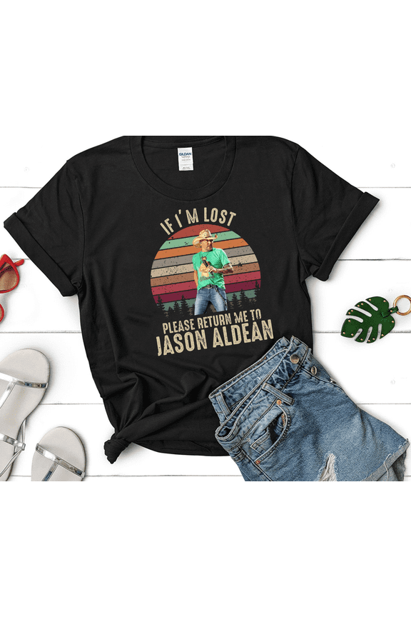 If I’m Lost Please Return Me To Jason Aldean Vintage T-Shirt, Return Me To Jason Aldean Shirt, Jason Aldean Shirt, Jason Aldean Fan Shirt