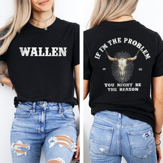 If I'm The Problem Then You Might Be The Reason Shirt, Western Sweatshirt, Retro Skull Shirt, Country Music Shirt, Concert Gift Shirt