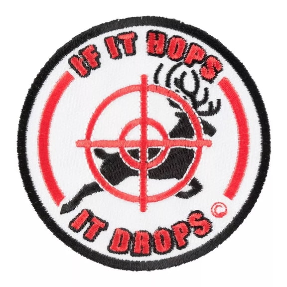 If It Hops It Drops Deer Hunting Patch, Hunting Patches
