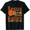 thumbnail image 1 of If It Involves Jesus And Guitars Count Me In Christianity T-Shirt Black 2X-Large, 1 of 4