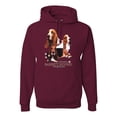 thumbnail image 1 of If It's Not a Bassett Hound Its Just a Dog Gift | Mens Dog Lover Hooded Sweatshirt Graphic Hoodie, Maroon, X-Large, 1 of 3