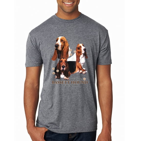 If It's Not a Bassett Hound Its Just a Dog Gift | Mens Dog Lover Premium Tri Blend T-Shirt, Premium Heather, Small