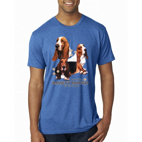 If It's Not a Bassett Hound Its Just a Dog Gift | Mens Dog Lover Premium Tri Blend T-Shirt, Vintage Royal, Large