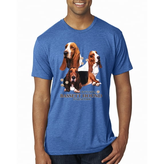 If It's Not a Bassett Hound Its Just a Dog Gift | Mens Dog Lover Premium Tri Blend T-Shirt, Vintage Royal, Medium