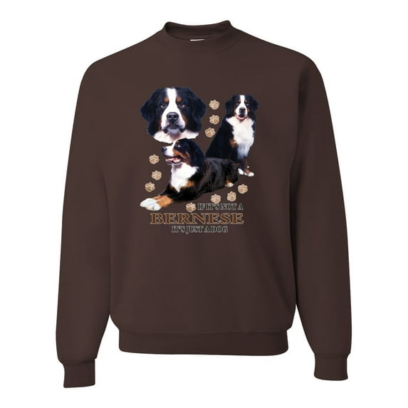 If It's Not a Bernese It's Just a Gift | Mens Lover Crewneck Graphic Sweatshirt, Brown, 2XL