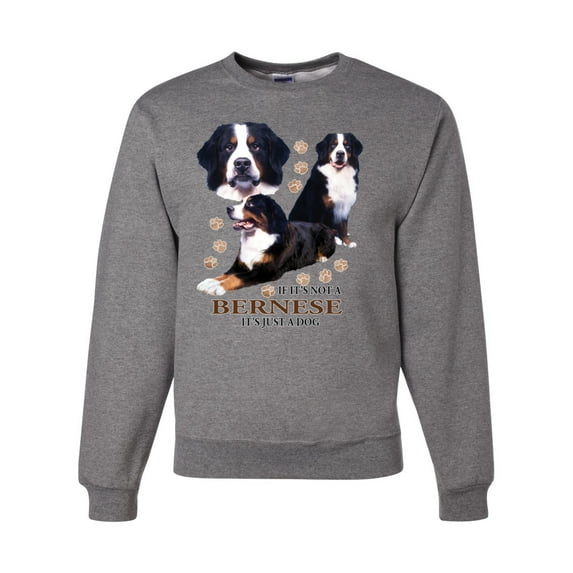 If It's Not a Bernese It's Just a Gift | Mens Lover Crewneck Graphic Sweatshirt, Heather Grey, X-Large