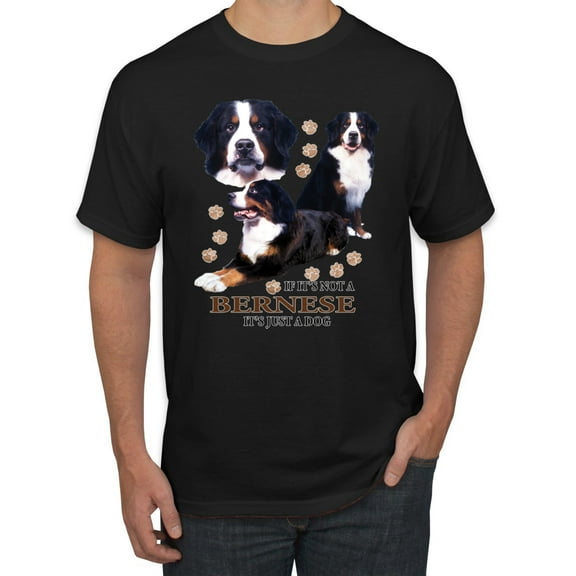 If It's Not a Bernese It's Just a Gift | Mens Lover Graphic T-Shirt, Black, Small