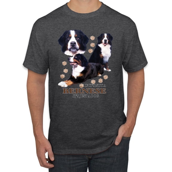 If It's Not a Bernese It's Just a Gift | Mens Lover Graphic T-Shirt, Heather Black, Large