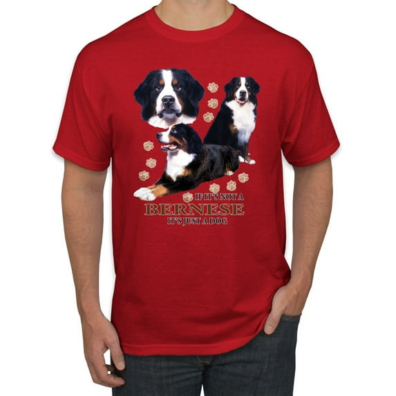 If It's Not a Bernese It's Just a Gift | Mens Lover Graphic T-Shirt, Red, Large