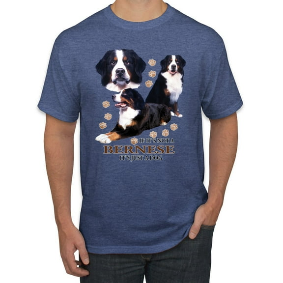 If It's Not a Bernese It's Just a Gift | Mens Lover Graphic T-Shirt, Vintage Heather Blue, Medium