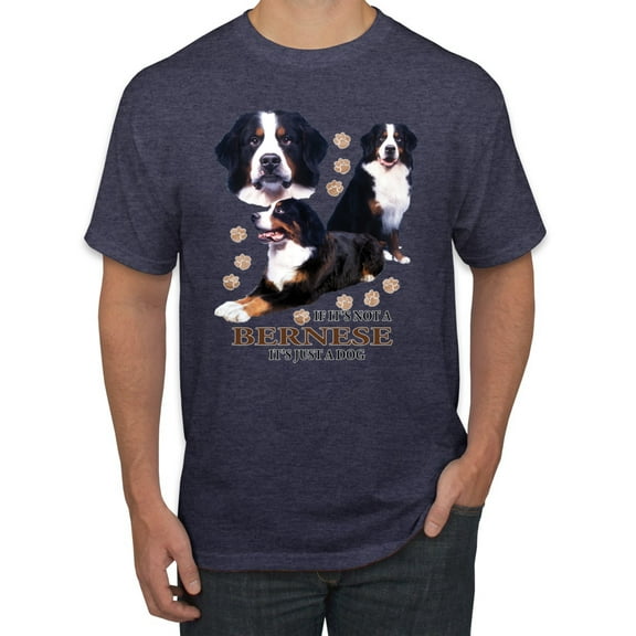 If It's Not a Bernese It's Just a Gift | Mens Lover Graphic T-Shirt, Vintage Heather Navy, Medium