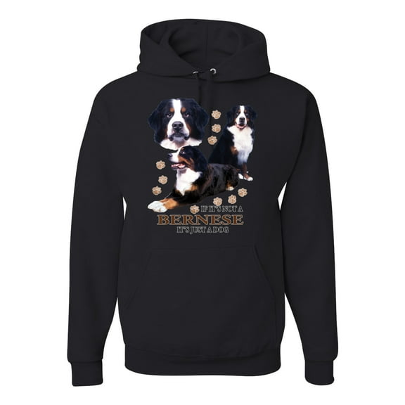 If It's Not a Bernese It's Just a Gift | Mens Lover Hooded Sweatshirt Graphic Hoodie, Black, Small
