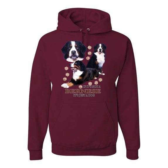 If It's Not a Bernese It's Just a Gift | Mens Lover Hooded Sweatshirt Graphic Hoodie, Maroon, Small