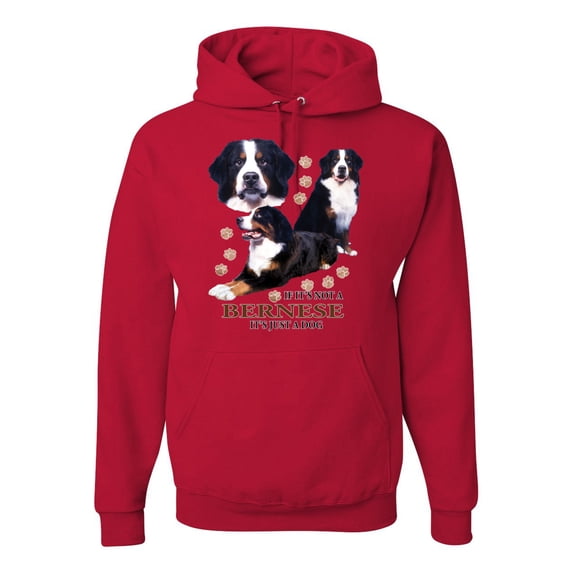 If It's Not a Bernese It's Just a Gift | Mens Lover Hooded Sweatshirt Graphic Hoodie, Red, Small