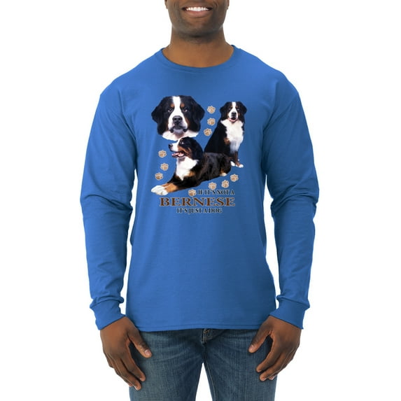 If It's Not a Bernese It's Just a Gift | Mens Lover Long Sleeve T-Shirt, Royal, 3XL