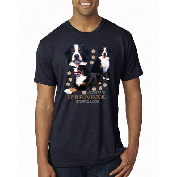 If It's Not a Bernese It's Just a Gift | Mens Lover Premium Tri Blend T-Shirt, Vintage Navy, Large