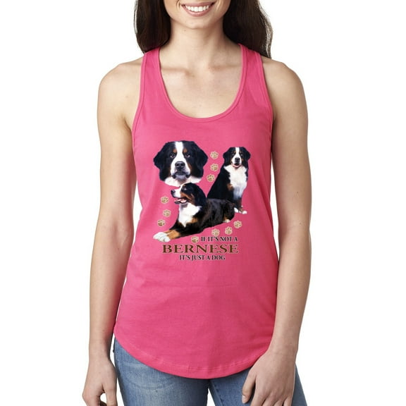 If It's Not a Bernese It's Just a Gift | Womens Lover Jersey Racerback Tank Top, Hot Pink, Large