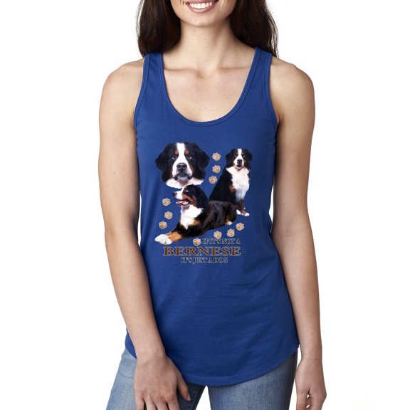 If It's Not a Bernese It's Just a Gift | Womens Lover Jersey Racerback Tank Top, Royal, Small