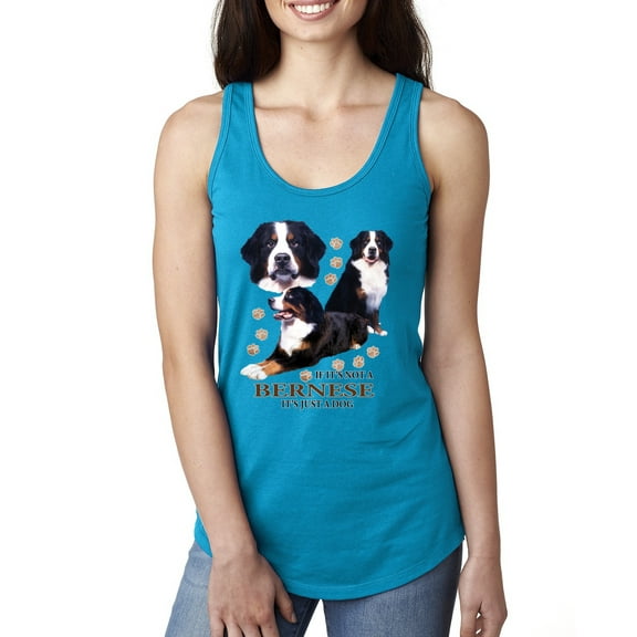 If It's Not a Bernese It's Just a Gift | Womens Lover Jersey Racerback Tank Top, Turquoise, X-Large
