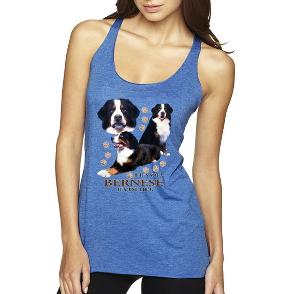 If It's Not a Bernese It's Just a Gift | Womens Lover Premium Tri-Blend Racerback Tank Top, Vintage Royal, Large