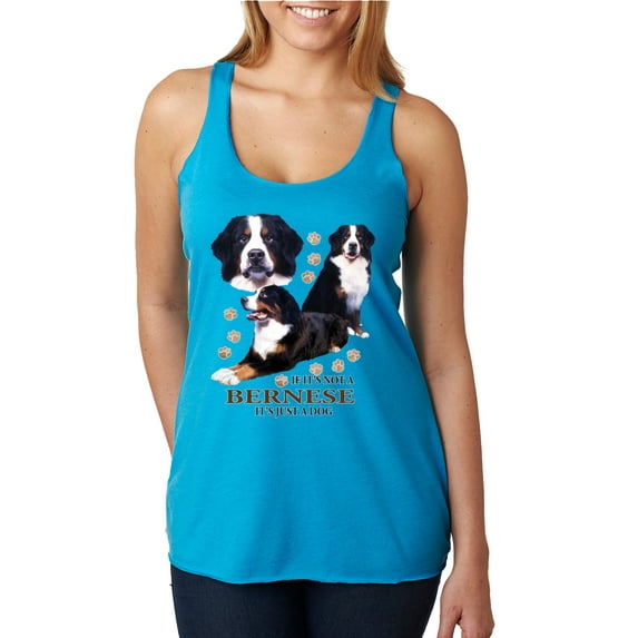 If It's Not a Bernese It's Just a Gift | Womens Lover Premium Tri-Blend Racerback Tank Top, Vintage Turquoise, Medium