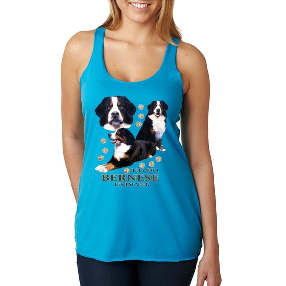 If It's Not a Bernese It's Just a Gift | Womens Lover Premium Tri-Blend Racerback Tank Top, Vintage Turquoise, Medium