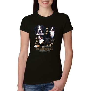 If It's Not a Bernese It's Just a Gift | Womens Lover Slim Fit Junior Tee, Black, Small