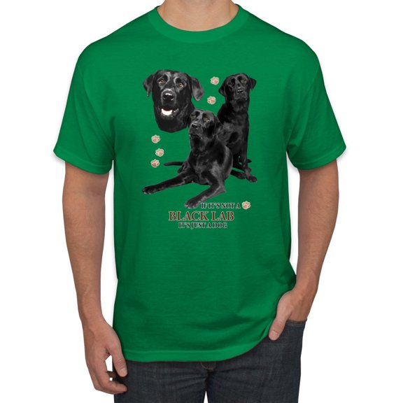 If It's Not a Black Lab It's Just a Dog Gift | Mens Dog Lover Graphic T-Shirt, Kelly, Medium