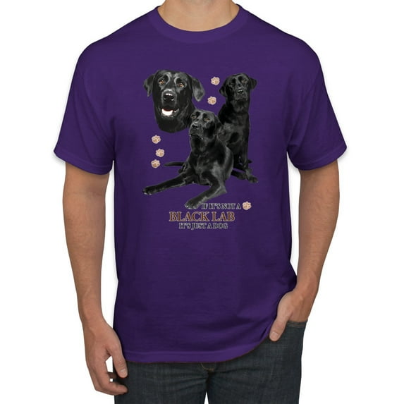 If It's Not a Black Lab It's Just a Dog Gift | Mens Dog Lover Graphic T-Shirt, Purple, 3XL