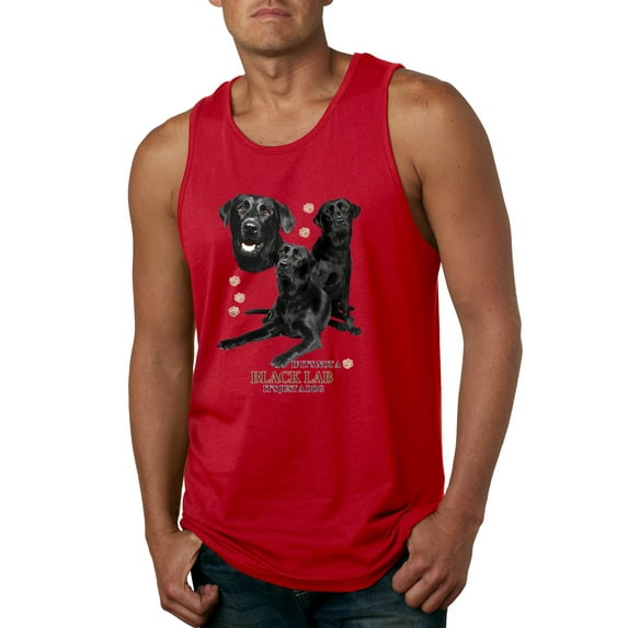 If It's Not a Black Lab It's Just a Dog Gift | Mens Dog Lover Graphic Tank Top, Red, Small