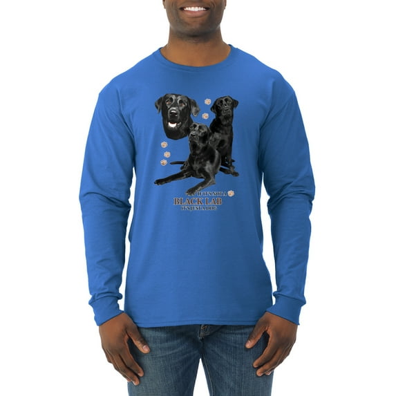 If It's Not a Black Lab It's Just a Dog Gift | Mens Dog Lover Long Sleeve T-Shirt, Royal, X-Large