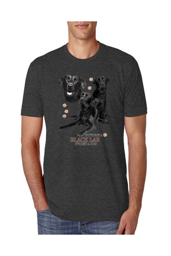 If It's Not a Black Lab It's Just a Dog Gift | Mens Dog Lover Premium Tri Blend T-Shirt, Vintage Black, Medium