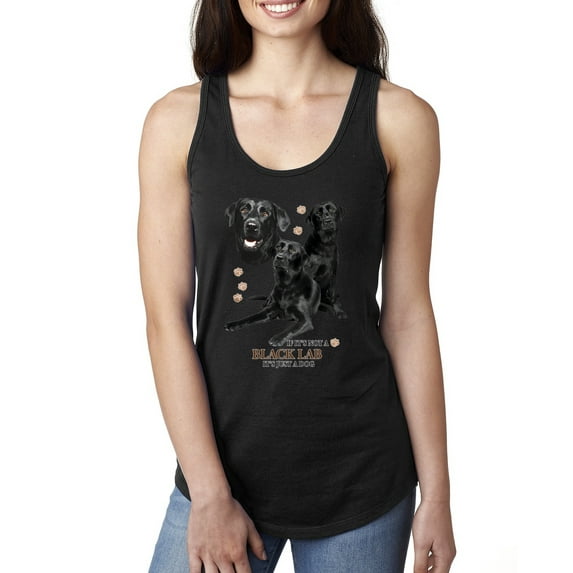 If It's Not a Black Lab It's Just a Dog Gift | Womens Dog Lover Jersey Racerback Tank Top, Black, X-Large