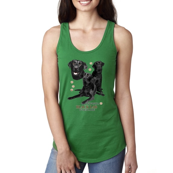If It's Not a Black Lab It's Just a Dog Gift | Womens Dog Lover Jersey Racerback Tank Top, Kelly, Small