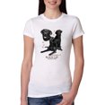 thumbnail image 1 of If It's Not a Black Lab It's Just a Dog Gift | Womens Dog Lover Slim Fit Junior Tee, White, Medium, 1 of 3