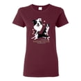 thumbnail image 1 of If It's Not a Border Collie It's Just a Dog Gift | Womens Dog Lover Graphic T-Shirt, Maroon, Small, 1 of 3