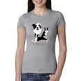 thumbnail image 1 of If It's Not a Border Collie It's Just a Dog Gift | Womens Dog Lover Slim Fit Junior Tee, Heather Grey, 2XL, 1 of 3