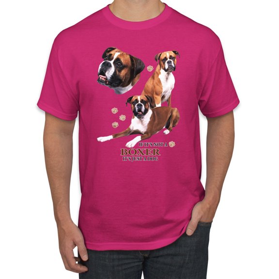 If It's Not a Boxer It's Just a Dog Gift | Mens Dog Lover Graphic T-Shirt, Fuschia, 4XL