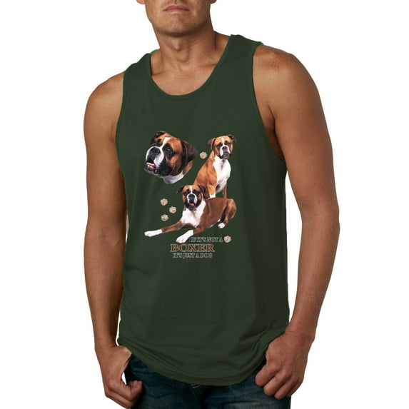 If It's Not a Boxer It's Just a Dog Gift | Mens Dog Lover Graphic Tank Top, Forest Green, 3XL