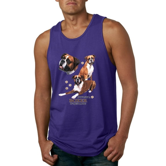 If It's Not a Boxer It's Just a Dog Gift | Mens Dog Lover Graphic Tank Top, Purple, Medium
