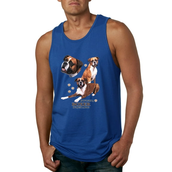 If It's Not a Boxer It's Just a Dog Gift | Mens Dog Lover Graphic Tank Top, Royal, Medium