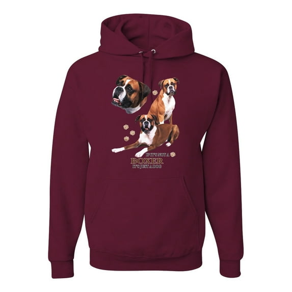 If It's Not a Boxer It's Just a Dog Gift | Mens Dog Lover Hooded Sweatshirt Graphic Hoodie, Maroon, X-Large