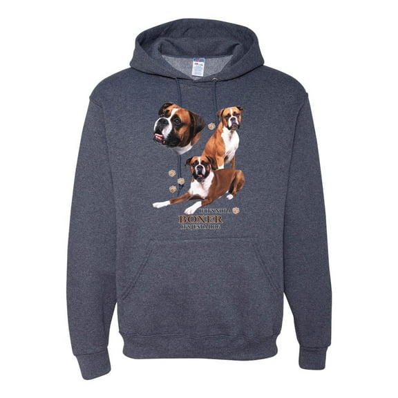 If It's Not a Boxer It's Just a Dog Gift | Mens Dog Lover Hooded Sweatshirt Graphic Hoodie, Vintage Heather Navy, Large