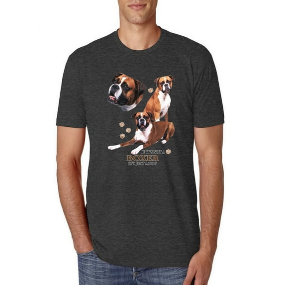 If It's Not a Boxer It's Just a Dog Gift | Mens Dog Lover Premium Tri Blend T-Shirt, Vintage Black, Large