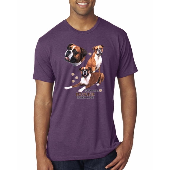 If It's Not a Boxer It's Just a Dog Gift | Mens Dog Lover Premium Tri Blend T-Shirt, Vintage Purple, Small